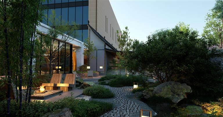 Villa Bahçelerinde Peyzaj ve Aydınlatma.